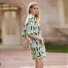 [Pinguim] Pijama de Algodão Feminino Verão Manga Curta Shorts Fino 2025 Roupa Externa Conjunto de Duas Peças