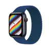 Produto Novo Transfronteiriço Adequado para Apple Watch Apple Iwatch10/9/8 Pulseira Arco-Íris Trançada de Círculo Único