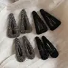 Pinza para el Cabello Brillante con Pedrería de Lujo Ligero Estilo Coreano Accesorio para el Cabello Pinza Bb Estilo Chica Picante Pinza para Flequillo Lateral Pedrería