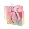 Saco de Papel com Ponto Sacola de Presente Estilo INS Bolsa de Mão Macaron Bolsa para Embalagem de Cosméticos Bolsa de Mão para Presente com Fita