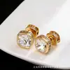 Hermosos Aretes de Cristal de Colores para Mujer, Exquisitos y de Moda Accesorios para Orejas para el Trabajo, Lujo Ligero con un Toque de Alta Gama, Diseño de Nicho
