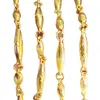 Collar de oro de imitación JL085 para hombre, cadena de oliva chapada en oro de imitación de 8 mm, collar de oro de imitación ovalado