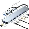 Extensor USB Tipo Um a Sete Hub de Alta Velocidade Hub de 7 Portas Dock de Expansão Multifuncional Divisor Dock de Expansão