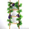 Rattan Sintético Planta Techo Restaurante de Frutas Decoración Planta Verde Granja Vegetal y Fruta Flor Enredadera Fruta Roja de Año Nuevo Artificial Alta