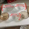Pantalla de Lámpara de Cristal Estilo Europeo, Lámpara de Vela, Cuenco y Plato de Vidrio, Accesorios de Iluminación para Candelabros, Accesorios de Iluminación DIY para Lámparas de Pared, Piezas