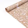 Papel de Regalo Blanco Popular Transfronterizo para Navidad Rollo Grande de 3m10m Papel de Regalo Papel Kraft Amarillo Retro