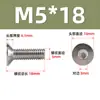 Tornillos de cabeza avellanada hexagonal de acero inoxidable 201, material común, tornillos de cabeza plana, venta al por mayor, M3M4M5M6M8M10