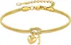 Pulsera de Acero Inoxidable Pulido con 26 Letras para Mujer Estilo Moderno Simple Europeo y Americano Transfronterizo Joyería Eterna