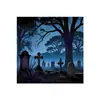 Banner de Porta de Garagem Halloween Amazon Transfronteiriço Decoração de Festa de Halloween Tecido de Fundo Atmosfera Tapeçaria