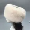 Sombrero de Punta Abierta Peludo Banda de Sombrero de Piel Sintética de Zorro Cálido Engrosado Sombrero de Punta Abierta sin Visera de Piel Sintética para Mujer Invierno