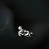 Anillo Doble Capa de Estrella y Luna Temperamento Femenino Viento Frío Anillo Ajustable para Dedo Índice Diseño de Nicho
