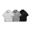 Studio One Camisa Polo Básica Británica Moderna Retro para Hombre Camiseta con Cuello Solapa Holgada de Manga Corta St3505