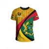Camiseta Moda 2026 África Ghana Estampado 3D Camiseta Casual de Cuello Redondo para Hombre Camiseta Deportiva de Verano con Cuello Redondo y Manga Corta