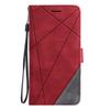 Adecuado para Oppo Reno15 Funda de Cuero iPhone17 Costuras tipo Piel Color Contrastante Cartera con Ranuras para Tarjetas Funda Protectora Google 10A
