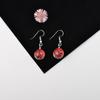 Aretes de Flores Secas Flor Real Cuentas de Cristal Flor de Encaje Aretes Amazon Venta Caliente Hecho a Mano Fresco Dulce Aretes