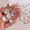 Perla sintética ABS hojas planas accesorios de resina DIY con agujero concha peonía pétalos de peonía pegamento cremoso aretes pasador venta al por mayor