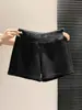 Hot Pants Sociais Aderentes de Cintura Alta em Linha A que Cobrem o Quadril Emagrecedores para Mulheres, Shorts Casuais de Verão Estilo Americano Bodycon, Shorts de Segurança de Cor Sólida