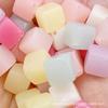 Contas Acrílicas Jelly Quadradas de 10mm com Furo Oblíquo Quadradas Cor Colorida Macaron Doce DIY Quadradas de Açúcar