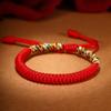 Cuerda de Mano Nudo Diamante Ajustable Cuerda Roja Pulsera Roja para Niños y Niñas Pareja Hecho a Mano Cuerda Trenzada Cuerda Colorida