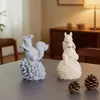 Molde de Silicona para Bricolaje 3D de Yeso para Aromaterapia, Molde de Resina con Diseños de Piña, Avellana y Ardilla