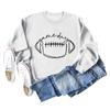 Amazon comercio exterior transfronterizo día de partido rugby estampado de letras cuello redondo moda base suéter de manga larga al por mayor
