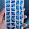 11*19mm diamante fondo plano perforadora de costura a mano color doble agujero colorido AB hebilla plana strass de cristal material de cristal diy