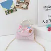 Moda Estilo Chanel Porta-moedas infantil Menina Fofo Desenho Animado Contas Bolsa de Mão Menina Corrente Bolsa Transversal Moda