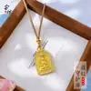 Collar Colgante de Diamante Arena Dorada de Vietnam con Alta Retención de Color Guanyin Colgante del Buda del Año y Bodhisattva