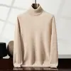Suéter de Cachemira para Hombre de Cuello Alto 26 Otoño Invierno Nuevo Casual de Negocios Jersey de Lana Suéter Básico Cálido