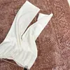 Pantalones cropped rectos de algodón y lino para mujer, versátiles, adelgazantes, cordón elástico, corte holgado, estilo 'old money', blancos, pantalones casuales elegantes para verano