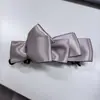 Presilha Banana Roxo Cetim Estilo Francês para Mulheres, Presilha de Rabo de Cavalo de Alta Qualidade, Presilha Vertical, Acessório de Cabelo da Moda