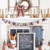 Laço Grande Personalizado para o Dia da Independência Americana Decoração de Casa DIY Padrão de Estrela Fita de Borda de Ferro Cinto Cocker com Flor Grande