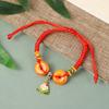 Pulsera de Dumpling de Arroz Pequeño del Festival del Bote del Dragón, Pulsera de Cuerda Colorida para Bebé Tejida a Mano, Varias Pulseras de Cuerda Roja con Bendiciones Lindas