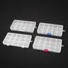 Caja de plástico transparente desmontable de 15 compartimentos para equipo de pesca, cosméticos, accesorios, cuentas de arroz, cuentas y cuentas pequeñas caja de almacenamiento de escritorio