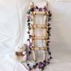 Ratán de rosas simuladas transfronterizo 45 ratán de rosas pequeñas tubo oscilante para enrollar decoración de techo ratán de rosas