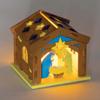 Más Vendido Transfronterizo Dote Madera Nacimiento Colorido Lámpara Luminosa Cabaña Casa Pequeña Decoración Muebles Adornos Mueble TV