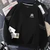 DestaqueNovo suéter masculino de manga longa com caimento solto, moda casual, camisa básica, moletom masculino moderno com gola redonda e estampa para primavera e outono
