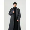 Abrigo de Lana de Longitud Media para Hombre, Chaleco de Moda para Parejas, Ropa Exterior Holgada, Gabardina hasta la Rodilla Estilo Old Money