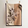 Chal cálido de estilo retro francés con estampado floral y bloques de color, bufanda gruesa de otoño e invierno, calentador de cuello versátil y elegante, al por mayor