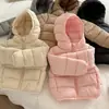 Nueva chaqueta de algodón plumón para niñas, abrigo ligero de algodón para niños, chaqueta de algodón de otoño e invierno para niños, prenda exterior con capucha para niños pequeños