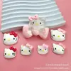 Luminoso Lazo Grande K Gato Accesorios de Resina Pegamento de Crema DIY Hecho en Casa Funda para Teléfono Móvil Pasador Caja para Auriculares Pegatina para Refrigerador