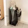 Porta Paraguas de Lujo Ligero para Entrada, Soporte de Paraguas para Espacios Estrechos, Estante para Paraguas de Entrada de Ascensor, Estante de Almacenamiento de Paraguas de Pie para el Hogar