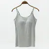 Camisola de Rayón de una Pieza con Dedos Separados y Copas en el Pecho para Mujer, Disponible en 9 Colores y 5 Tallas, con Tirantes Anchos, Ropa Interior de Capa Base Ajustada