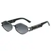Gafas de Sol de Polígono Irregular Ps33400 Gafas de Alta Gama Que Modifican la Forma del Rostro Gafas de Sol Metálicas Polarizadas para Conducir