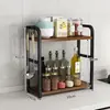 Prateleira Suporte para Temperos de Cozinha Bancada Multicamadas Estreita Pequena Temperos Frascos de Temperos Prateleira de Armazenamento Universal