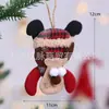 Decoraciones Navideñas Europeas Tela Dibujos Animados Navideños Muñeco de Nieve Alce Colgante Disfraz Arreglo de Árbol de Navidad Accesorios