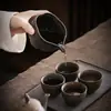 Tazas de té finas hechas a mano con esmalte dorado de las dinastías Tang y Song, Cuencos de té de cerámica, Recipientes para compartir té de estilo japonés, Accesorios para juego de té Kung Fu