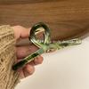 Pinza grande de agarre con ácido acético de alto grado, estilo coreano, con costuras metálicas y pinza de tiburón para el cabello en la parte posterior, accesorio para la cabeza de celebridades de Internet para mujeres.