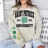 Día de San Patricio Amor Sudadera con Capucha para Mujer St. Regalo Día de San Patricio Novia Verde Patrón de Moda Deportivo