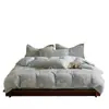 Juego de cuatro piezas de algodón lavado jacquard retro nórdico estilo Ins 1.5m 1.8m 100% algodón funda de edredón ropa de cama